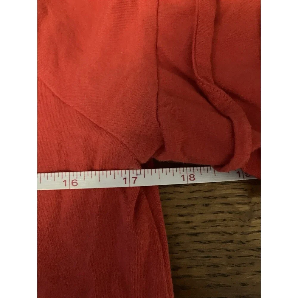 Michael - Michael Kors Red Top Women’s Small Ruffled Short Sleeve T-shirt